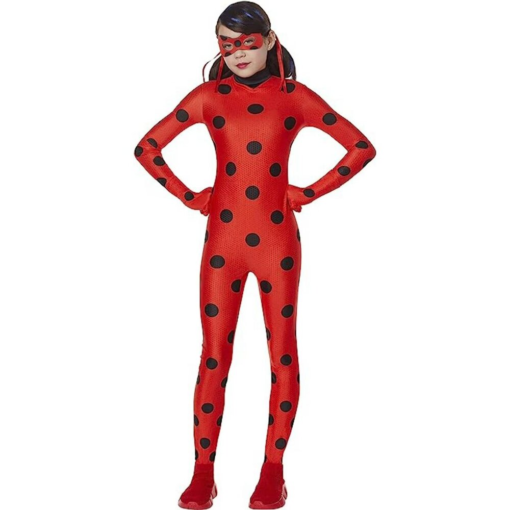 Miraculous Ladybug Costume Girls M 7/8 4pc NWT